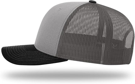 Richardson 112 Trucker Hat - Premium Adjustable Snapback Hat - Structured Six Panel Richardson Blank Caps
