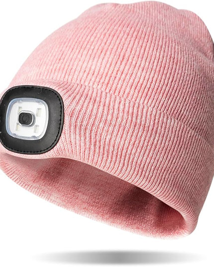 Night Scope Classic Rechargeable LED Warm Knit Beanie Head Light Hat Headlamp for Outdoor Activities