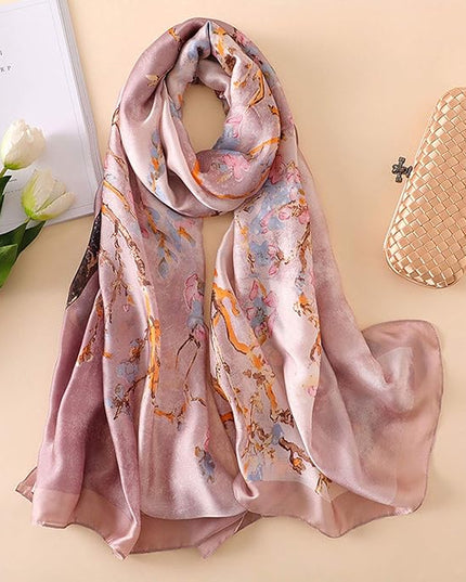 Silk Scarf Mulberry Silk Fashion Scarves Long Lightweight Shawl Wrap …