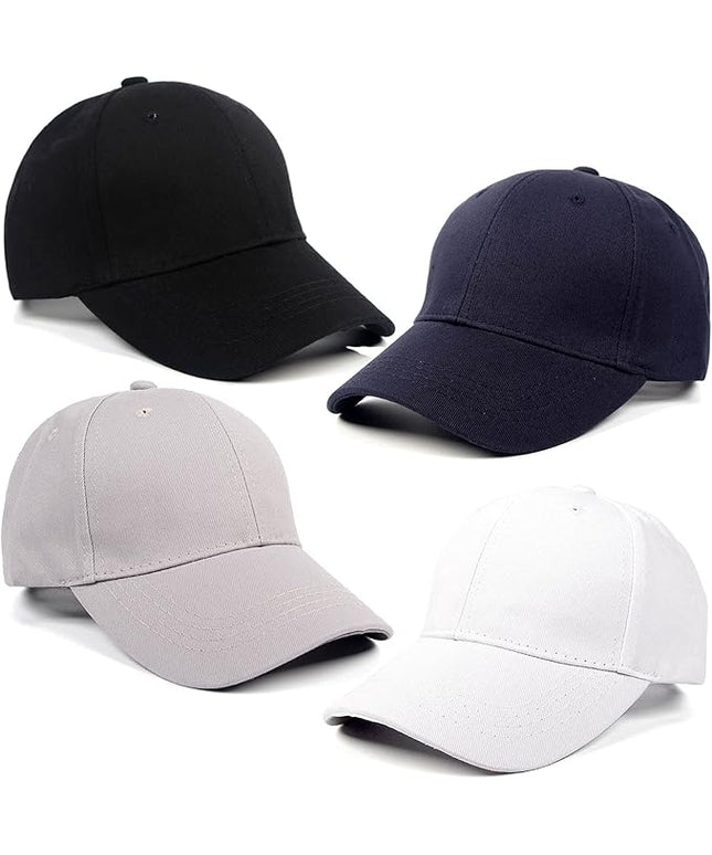 4 Pieces Toddler Baseball Hat Kid Baseball Cap Washed Cotton Adjustable Caps Hats for Boys Girls