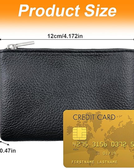 4Pcs Small Coin Purse,Leather Zipper Pouch Change Purse With Zipper Coin Pouch for Men Women Small Coin Bag Portable Change Wallet Mini Coin Pocket Pouch Change Holder for Women Change Purse for Coins