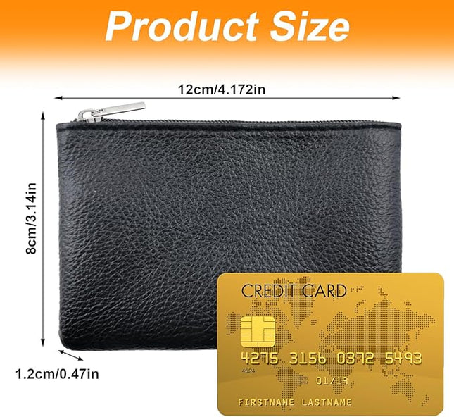 4Pcs Small Coin Purse,Leather Zipper Pouch Change Purse With Zipper Coin Pouch for Men Women Small Coin Bag Portable Change Wallet Mini Coin Pocket Pouch Change Holder for Women Change Purse for Coins