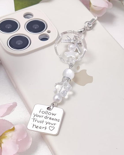 1-4PCS Cute Phone Charms Aesthetic Y2K Cell Phone Charms Strap Strawberry Butterfly Star PhoneCharm Y2K Accessories for Bag Keychain Airpods Camera Pendants Decor
