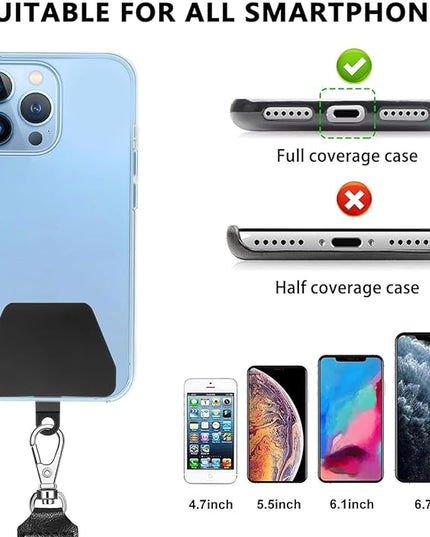 SHANSHUI Phone Lanyard, Cell Phone Tether Pads Compatible with iPhone & All Smartphones in Full Cover Cases