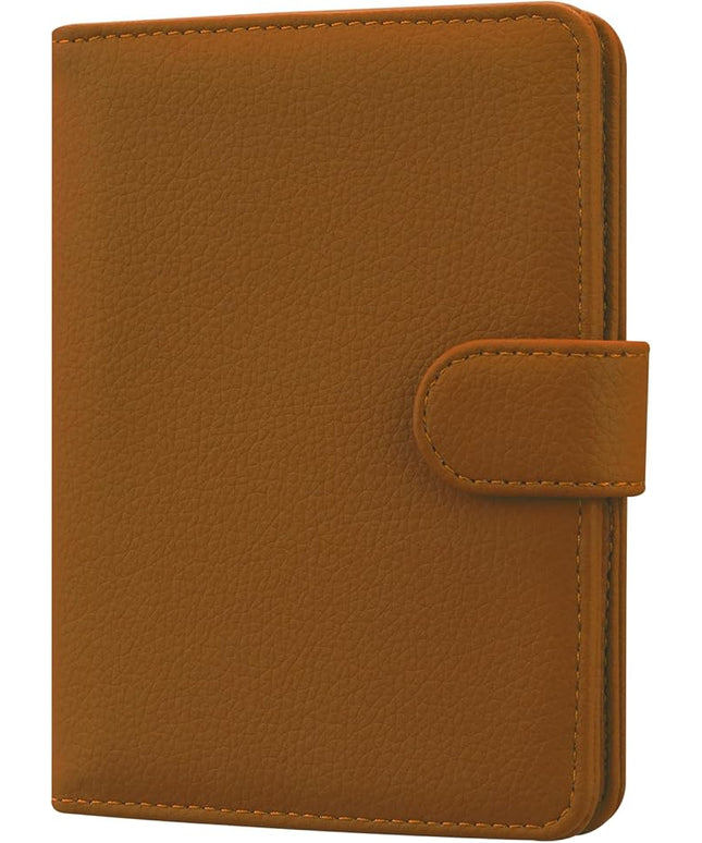 HOTCOOL Passport Holder Travel Essentials Airplane & Cruise Essentials Ship Leather Wallet Cover Case RFID Blocking Women & Men Vacation Travel Accessories Gifts Deals, Litchi - Brown
