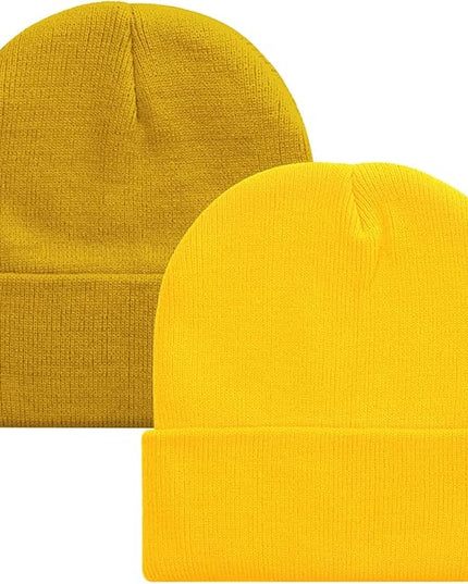 ZOORON 1&2 Pack Beanie for Men Women Slouchy Beanie Hats Winter Knit Caps Soft Ski Hat Unisex