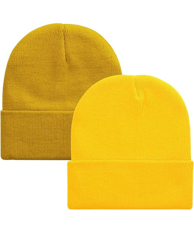 ZOORON 1&2 Pack Beanie for Men Women Slouchy Beanie Hats Winter Knit Caps Soft Ski Hat Unisex