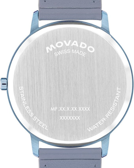Movado Face Watch - Swiss Quartz, Leather Strap - Classic, Timeless Luxury Fashion Timepiece for Him or Her - 41mm