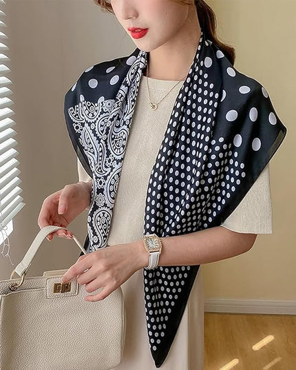 Headscarf Large Square Scarf 35" Fashion Scarves Silk Feeling Hair Wrapping Scarfs Hairscarf BA16