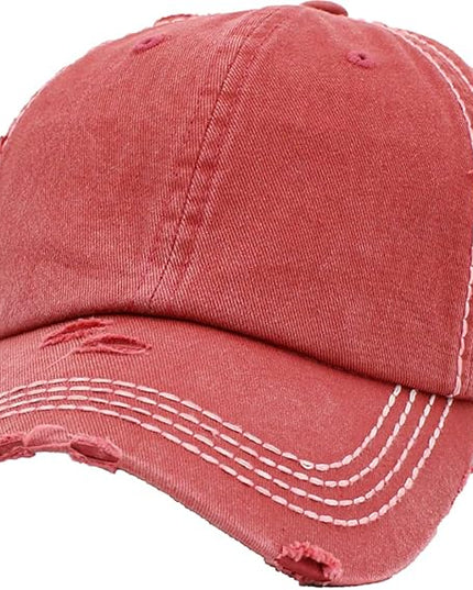KBETHOS Vintage Washed Distressed Cotton Dad Hat Baseball Cap Adjustable Polo Trucker Unisex Style Headwear