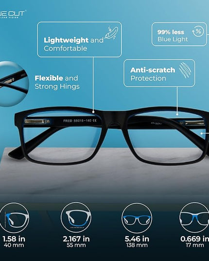 Blue Light Blocking Glasses For Men/Women Anti-Fatigue Computer Monitor Gaming Glasses Reduce Eye Strain Game Glasses