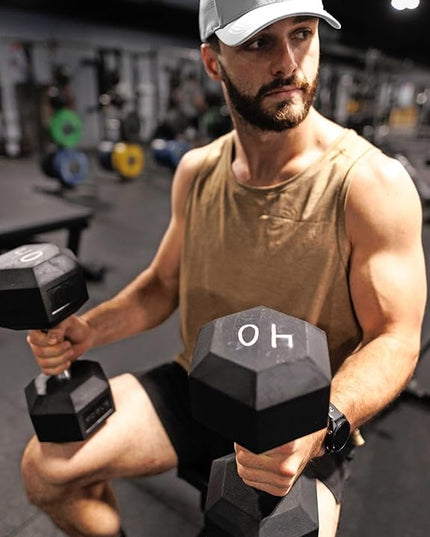 Gym Baseball Hats for Men by King & Fifth | Baseball Hat with Low Profile & Stylish Fabric + Workout Hat + Baseball Caps