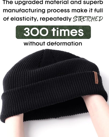 FURTALK Fisherman Beanie for Men Women 2 Styles Cuffless or Cuffed Knitted Unisex Winter Hat Outdoor All-Day Warmth