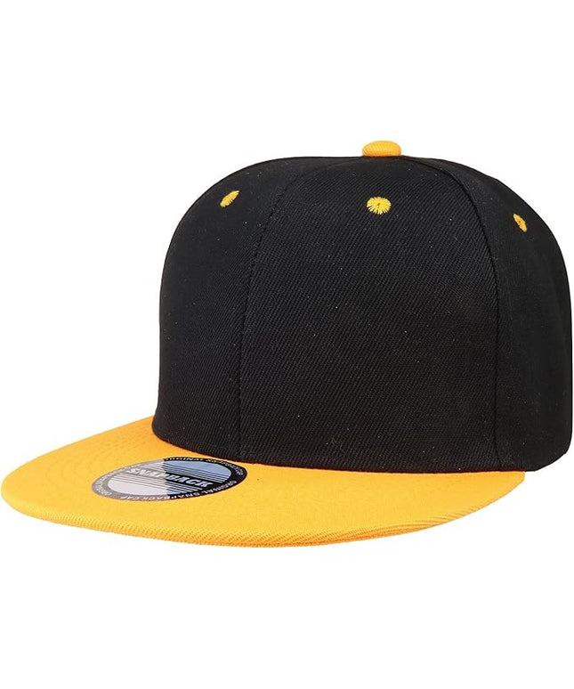Classic Snapback Hat Cap Hip Hop Style Flat Bill Blank Solid Color Adjustable Size