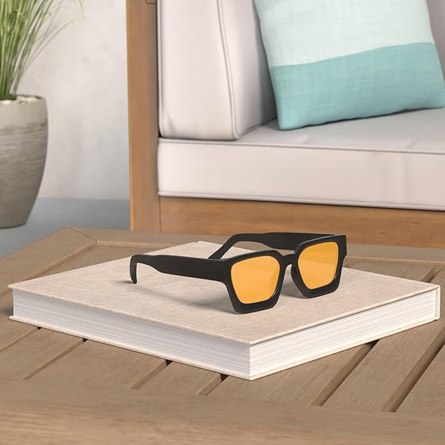VANLINKER Thick Square Sunglasses for Men Women Retro Chunky Rectangle Shades UV400 Protection VL9731