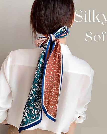 Dailyacc Hair Scarf for Women Fashion Silky Satin Headscarf Wrap Breathable Lightweight Neck Scarves For Handbag