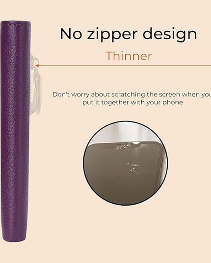 Bveyzi Ultra Slim Small RFID Wallet for Women, Leather Tiny Thin Bifold Pocket Ladies Wallet