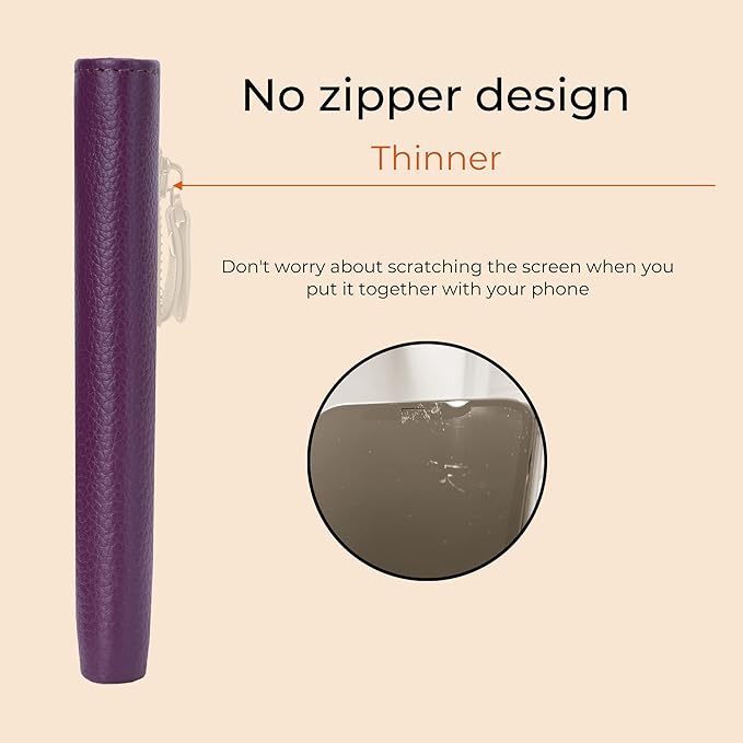 Bveyzi Ultra Slim Small RFID Wallet for Women, Leather Tiny Thin Bifold Pocket Ladies Wallet