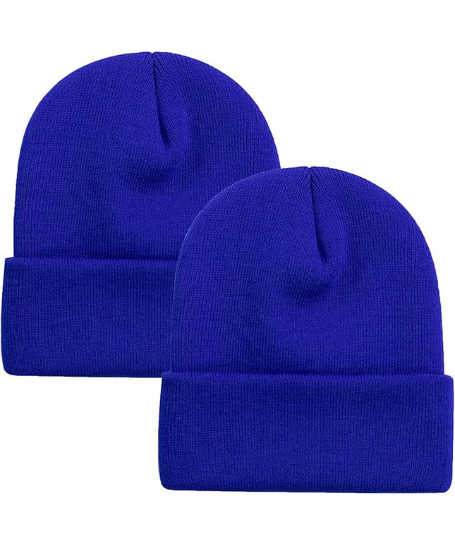 ZOORON 1&2 Pack Beanie for Men Women Slouchy Beanie Hats Winter Knit Caps Soft Ski Hat Unisex