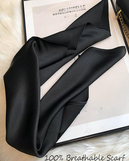 100% Mulberry Silk Scarf for Women Hair Lightweight Square Neckerchief Wrap For Head Scarves 21"