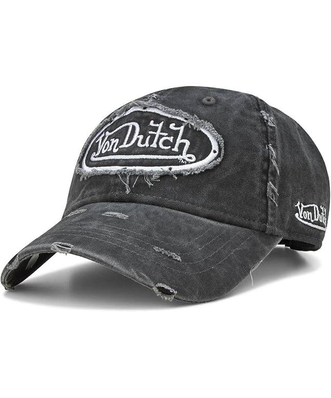 Von Dutch Men & Womens Baseball Caps - Breathable Adjustable Snapback Soft Cotton Canvas Curved Brim Vintage Hat