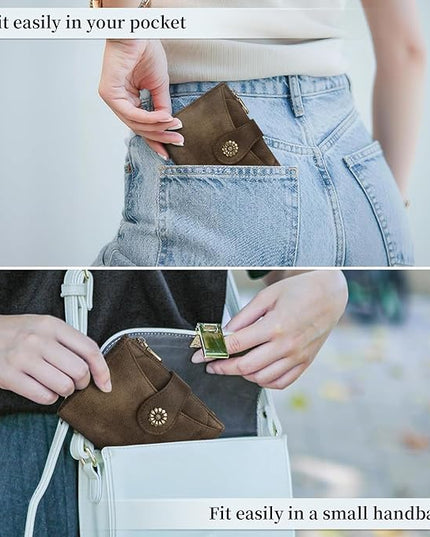 Blucoay Womens Wallet,RFID Blocking Wallet Women Soft Leather Bifold Wallets For Women Card Holder With Removable ID Window partridge