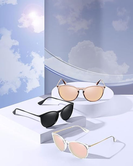 WOWSUN Retro Polarized Sunglasses Womens 2026 Trendy Round Classic Glasses