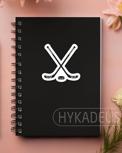 (3Pcs) Hockey Sticker Decals Waterproof Vinyl Decal for Scrapbook Laptop Phone Tumbler Water Bottle, Hockey Gifts for Boys Girls Team Men Women, Size 3 x 2.9 Inch