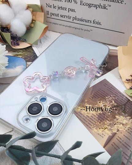 1-4PCS Cute Phone Charms Aesthetic Y2K Cell Phone Charms Strap Strawberry Butterfly Star PhoneCharm Y2K Accessories for Bag Keychain Airpods Camera Pendants Decor