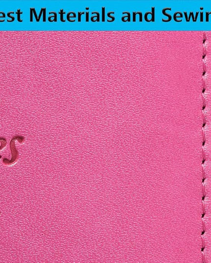 Passport Holder With Luggage Tag Cover Wallet RFID Blocking Leather Case Travel Essentials Accessories Travel Must Have(114#Pink)