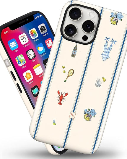 Magnetic for iPhone 11 Case Cute Frog Stripes Phone Case, Summer Shockproof Slim TPU and Hard PC Protective Phone Cover Compatible with MagSafe Designed for Women Girls