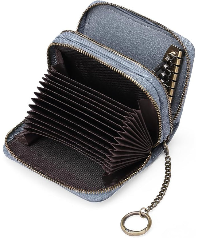 GOIACII Small Genuine Leather Wallet for Women, RFID Blocking Credit Card Holder Wallet