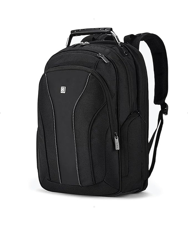 LEVEL8 Laptop Backpack, Work Backpack for Men Women, Travel Computer Bag for Business Fits 15.6" Laptop and Notebook - Black