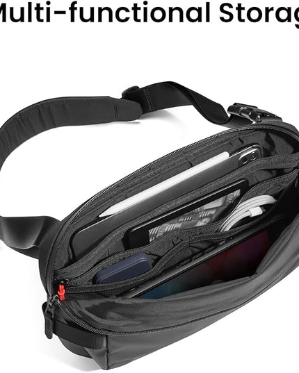 tomtoc Compact EDC Sling Bag 3L-10L, Minimalist Crossbody Bag Chest Shoulder Pack for Men Women, X-pac/Recycled Polyester