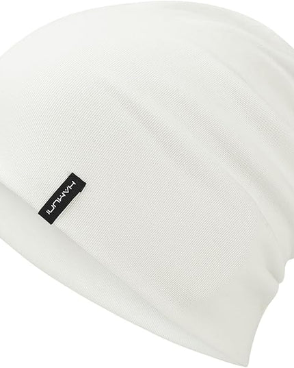 Slouchy Beanie for Women Men Soft Cotton Chemo Hats Double-Layer Warm Beanie Cap for Daily Wear & Transitional Seasons