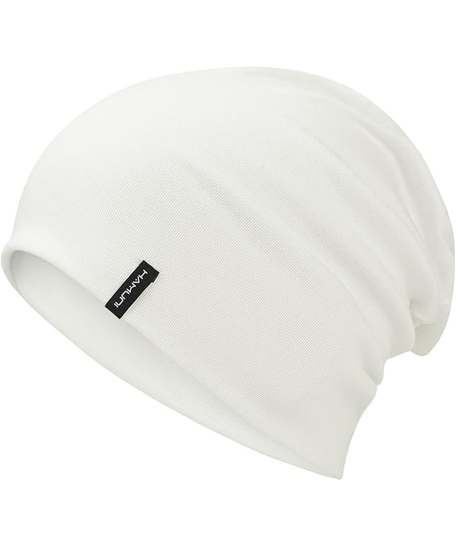 Slouchy Beanie for Women Men Soft Cotton Chemo Hats Double-Layer Warm Beanie Cap for Daily Wear & Transitional Seasons