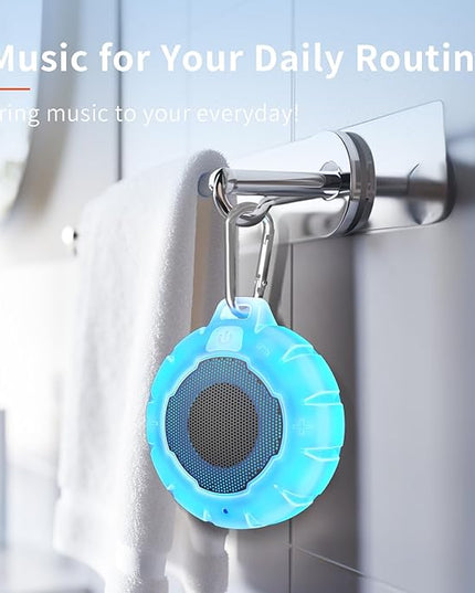 HEYSONG Waterproof Shower Bluetooth Speaker, Durable & Portable with Clear Sound, Ideal for Shower, Pool, Beach & Kayaking – Great Gift for All Ages
