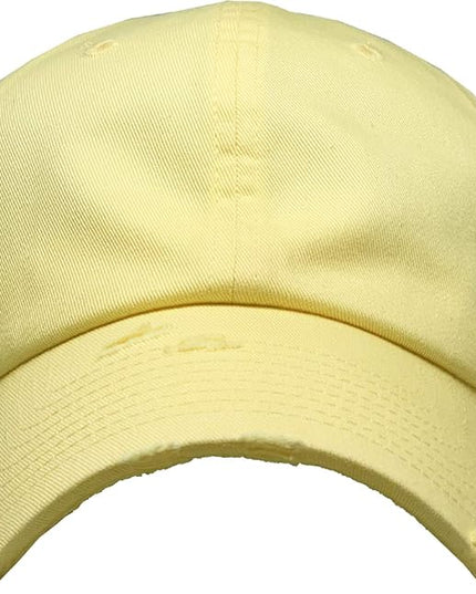 KBETHOS Vintage Washed Distressed Cotton Dad Hat Baseball Cap Adjustable Polo Trucker Unisex Style Headwear