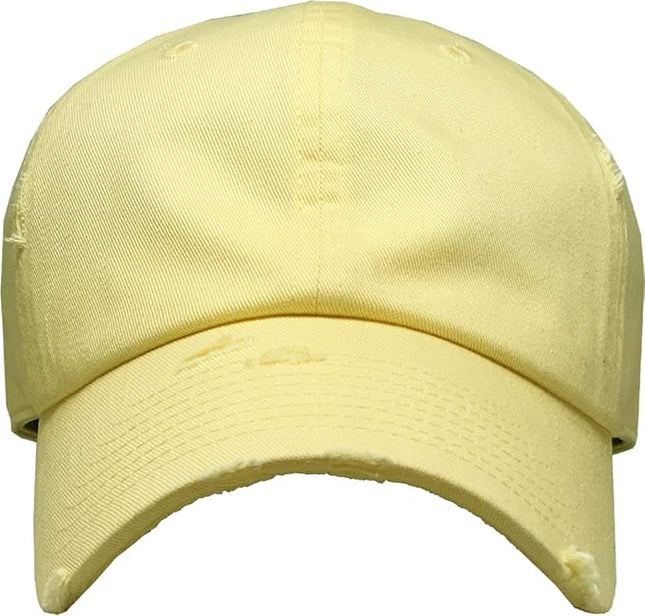 KBETHOS Vintage Washed Distressed Cotton Dad Hat Baseball Cap Adjustable Polo Trucker Unisex Style Headwear