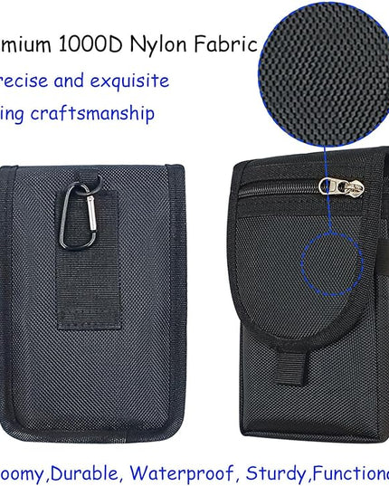 Belt Tool Pouch,Tactical Utility Pouch, Heavy-Duty Nylon EDC Multitool Organizer,Cell Phone Holder, Multi-Pockets Tool Holster Sheath Bag for Electricians Handymen Work Maintenance Dailylife Hiking