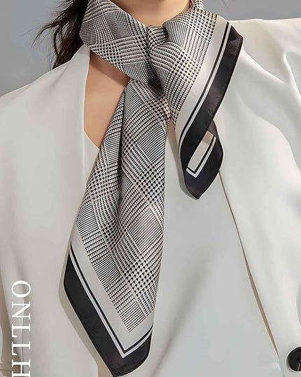 100% Mulberry Silk Scarf for Women Hair Lightweight Square Neckerchief Wrap For Head Scarves 21"