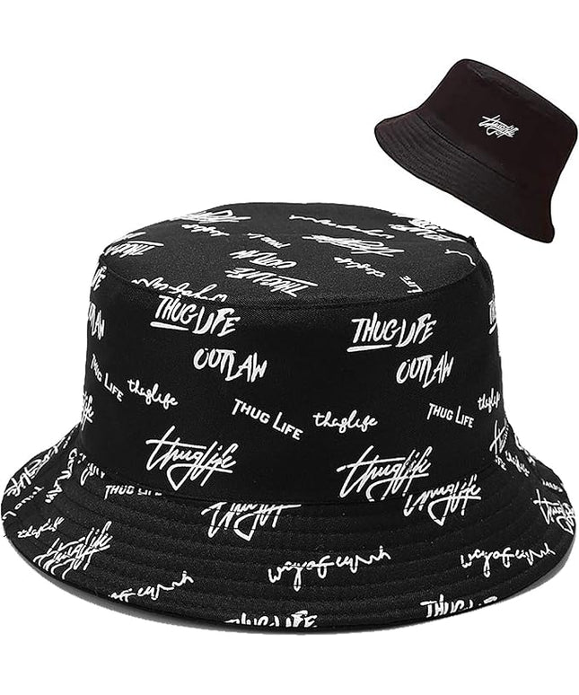 XYIYI Cute Bucket Hat Beach Fisherman Hats for Women, Reversible Double-Side-Wear
