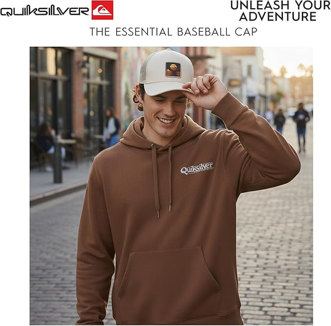 Quiksilver Men's Premium Cotton Adjustable Snap Back Logo Baseball Cap