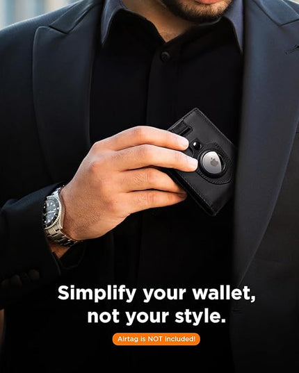 SERMAN BRANDS RFID Blocking Slim Bifold Genuine Leather Thin Minimalist Front Pocket Wallets for Men Billfold Wallet Men Gift
