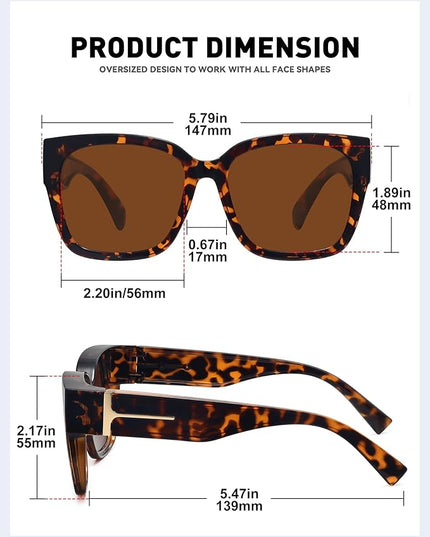 MEETSUN Oversized Fit Over Glasses Sunglasses for Women Men Large Trendy Polarized Sunglasses for Driving UV Protection