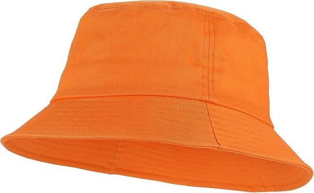 Umeepar Unisex Cotton Packable Bucket Hat Sun Hat Plain Colors for Men Women