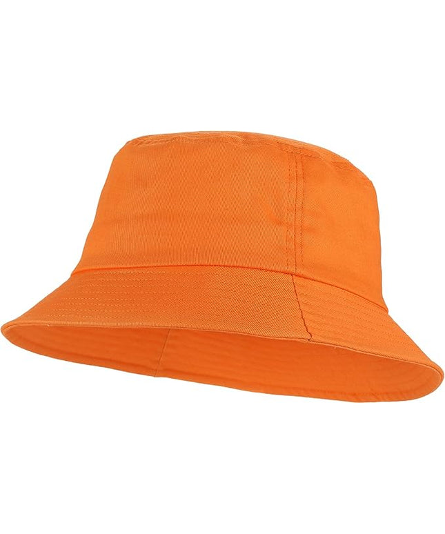 Umeepar Unisex Cotton Packable Bucket Hat Sun Hat Plain Colors for Men Women