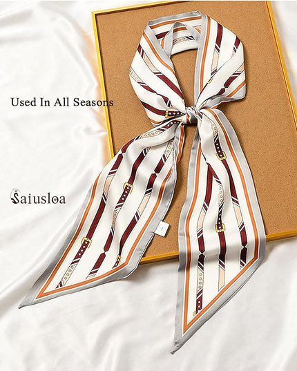 Purse Scarf For Handbags Head Scarves For Women's Hair Bags Scarfs Long Skinny Scarves Fashion Silky