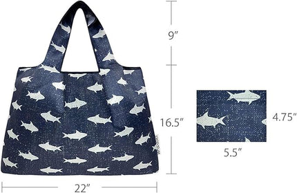 allydrew Large Foldable Tote Nylon Reusable Grocery Bags