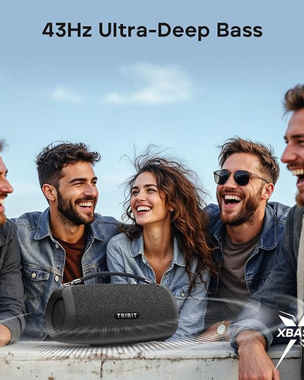 Tribit StormBox Lava Portable Bluetooth Speaker, 80W Loud Wireless Speaker, 24H Playtime, IP67 Waterproof, Bluetooth 5.4, Custom EQ, XBass, Built-in Mic, TWS Pairing for Camping/Beach/Party/Outdoor